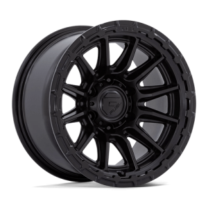 Fuel 1PC 17X8.5 PISTON 6X139.7 BLACKOUT W/ GLOSS BLACK LIP +25