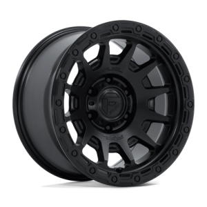 Fuel 1PC 18X9 FORTRESS 6X139.7 MATTE BLACK W/ GLOSS BLACK LIP +1