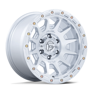 Fuel 1PC 18X9 FORTRESS 6X139.7 GLOSS SILVER W/ MACHINED FACE +1