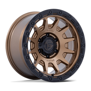 Fuel 1PC 18X9 FORTRESS 6X139.7 MATTE BRONZE W GLOSS BLACK LIP +1