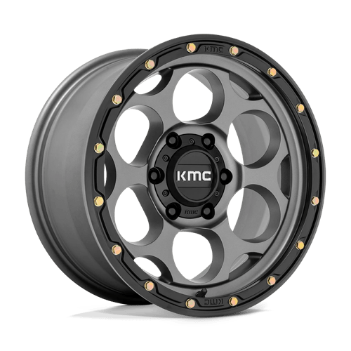 KMC 17X8.5 KM541 5X127 SATIN GRAY W/ BLACK LIP +18