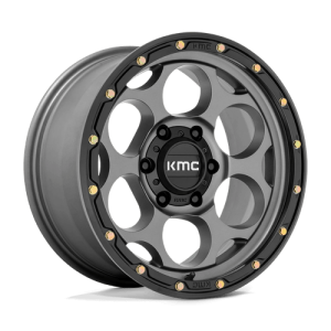 KMC 17X8.5 KM541 6X139.7 SATIN GRAY W/ BLACK LIP +0