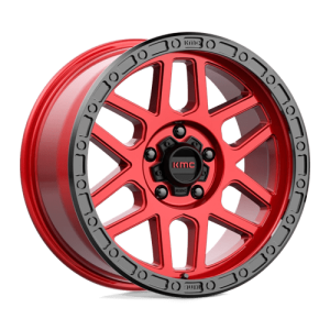 KMC 17X9 KM544 5X127 CANDY RED W/ BLACK LIP +18