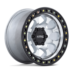 KMC 18X9 RIOT 6X139.7 MACHINED W/ SATIN BLACK LIP +18
