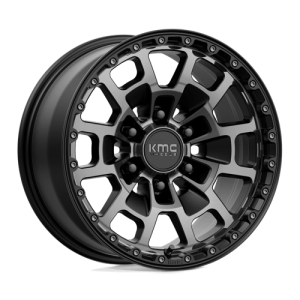 KMC 17X8.5 KM718 6X139.7 SATIN BLACK W/ GRAY TINT +18