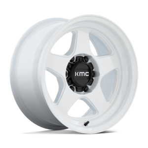 KMC 17X8.5 LOBO 6X139.7 GLOSS WHITE -10