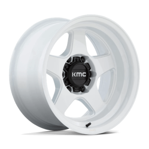 KMC 17X8.5 LOBO 6X139.7 GLOSS WHITE +18