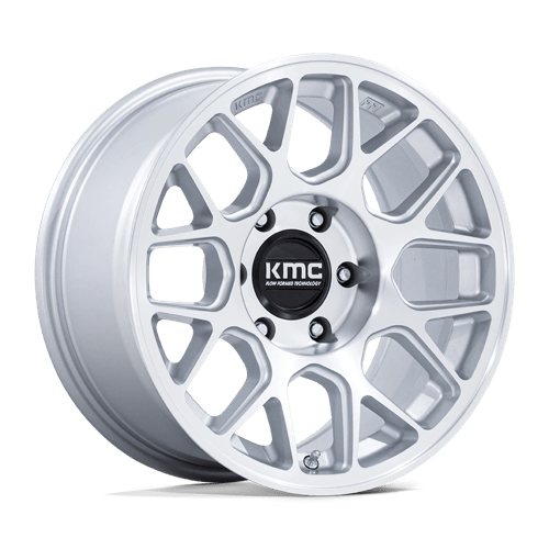 KMC 17X8.5 HATCHET 6X135 GLOSS SILVER W/ MACHINED FACE +0