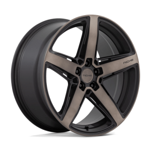 Niche 1PC 20X9 TERAMO 5X120 MATTE BLACK W/ DOUBLE DARK TINT FACE +38