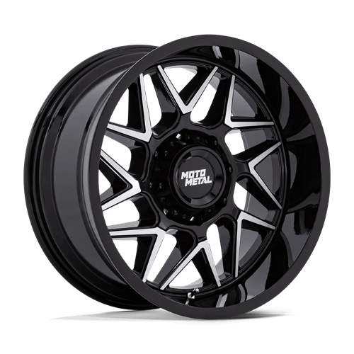 Moto Metal 20X10 TURBINE 8X170 GLOSS BLACK W/ MACHINED FACE -18