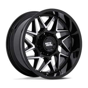 Moto Metal 20X9 TURBINE 5X139.7 GLOSS BLACK W/ MACHINED FACE +1