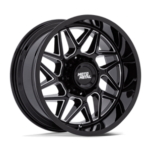 Moto Metal 20X9 TURBINE 5X127 GLOSS BLACK MILLED +20