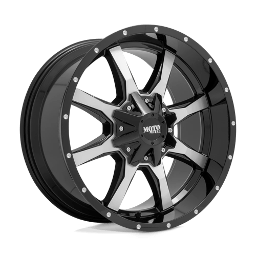 Moto Metal 20X9 MO970 5X5.0/5.5 GLOSS BLACK W/ MACHINED FACE +0