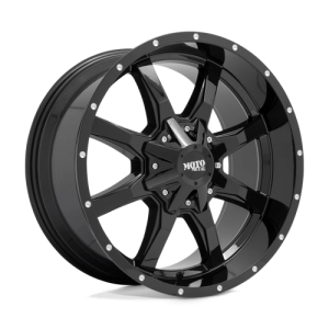 Moto Metal 20X9 MO970 8X170 GLOSS BLACK W/ MILLED LIP +0