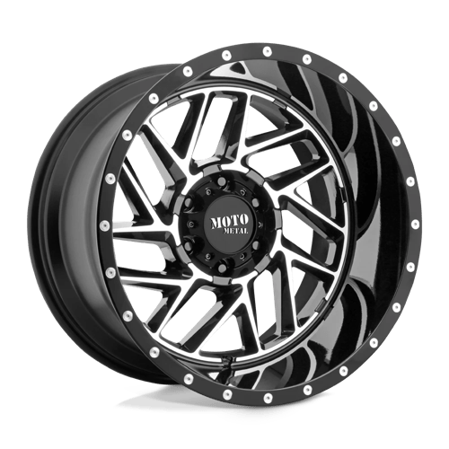 Moto Metal 20X12 MO985 5X127 GLOSS BLACK MACHINED -44