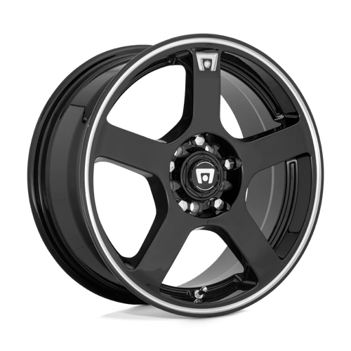 Motegi 16X7 MR116 5X112/4.5 GLOSS BLACK W/ MACHINED FLANGE +40