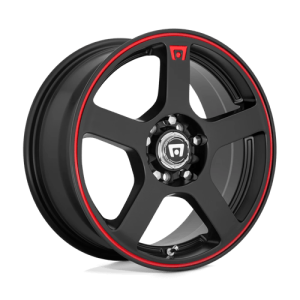 Motegi 17X7 MR116 5X100/4.5 MATTE BLACK W/ RED STRIPE +40