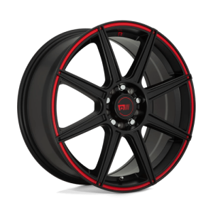 Motegi 17X7 MR142 5X100/4.5 SATIN BLACK W/ RED STRIPE +40