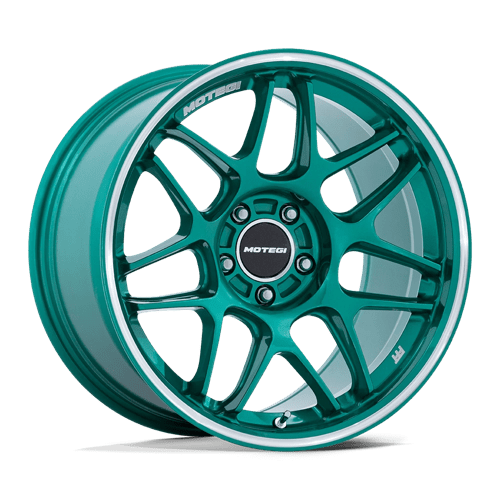 Motegi 18X9.5 TSUBAKI 5X114.3 HOKKAIDO GREEN W/ MACHINED LIP +25