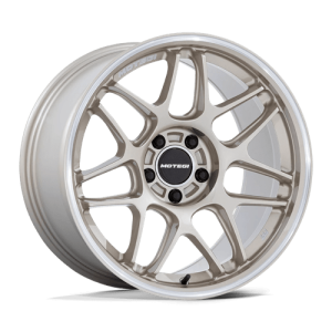 Motegi 18X8.5 TSUBAKI 5X112 MOTORSPORT GOLD W/ MACHINED LIP +42