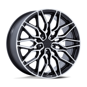 Niche 1PC 20X10.5 CALABRIA 5X120 GLOSS BLACK MACHINED +38