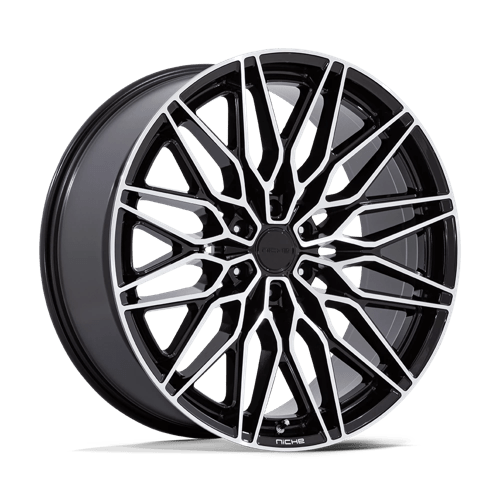 Niche 1PC 22X9.5 CALABRIA 6X139.7 GLOSS BLACK W/ MACHINED +19