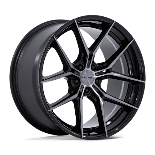 Niche 1PC 19X8.5 PRODIGY 5X112 GLOSS BLACK DARK TINTED CLEAR +42