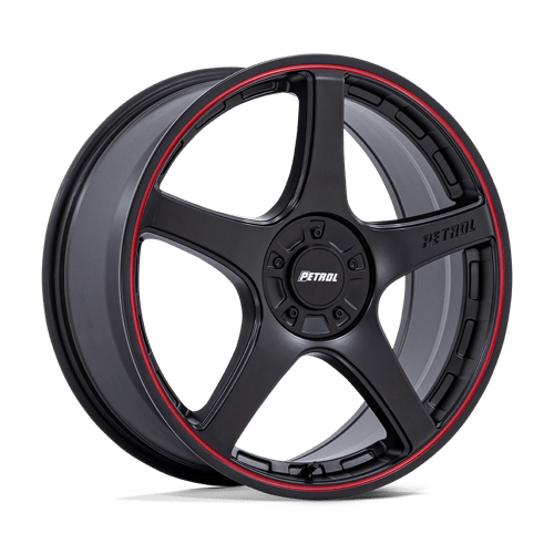 Petrol 17X8 P2E BLANK MATTE BLACK W/ RED LIP +35