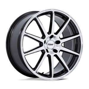 TSW 19X8.5 CANARD 5X112 GLOSS BLACK W/ MACHINED FACE +42