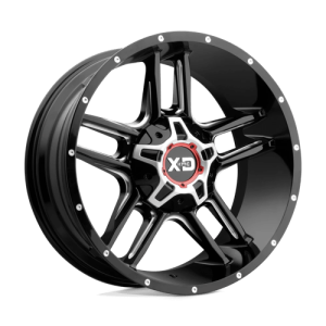 XD 20X9 XD839 8X170 GLOSS BLACK MILLED +18