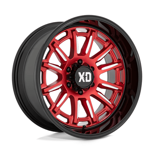XD 20X10 XD865 6X139.7 CANDY RED MILLED W/ BLACK LIP -18