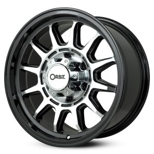 ORBIT 16x7.5 FITTI 6x139.7 GLOSS BLACK/FACE POLISH WITH BLACK LIP +0