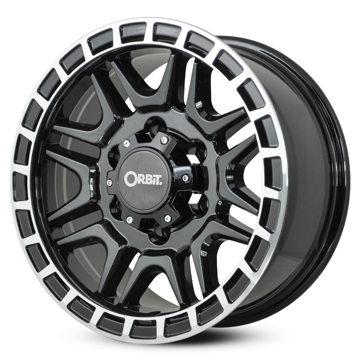 ORBIT 16x7.5 MONZA 6x139.7 GLOSS BLACK WITH LIP POLISH +0